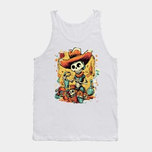 Celebrating Dia de los Muertos with some beautiful street art Tank Top